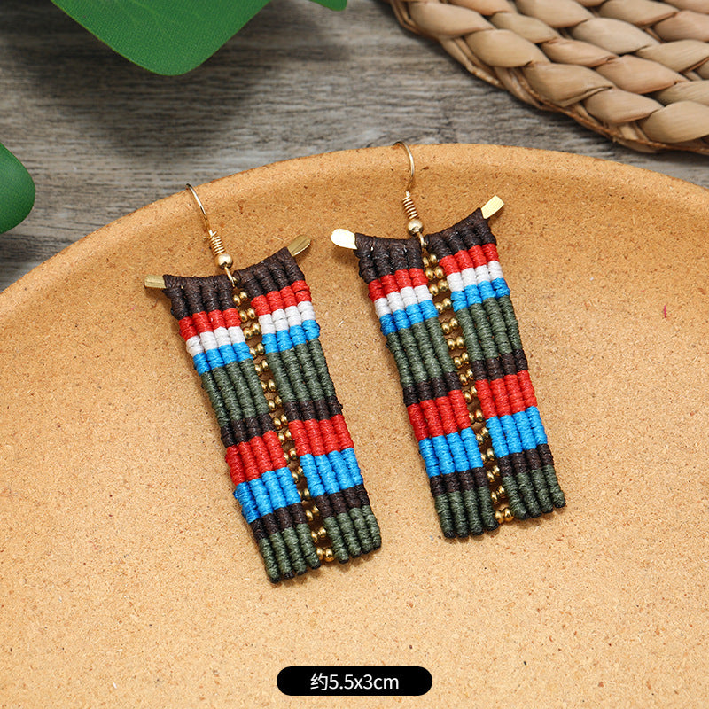 Wholesale Braided Vintage Copper Earrings